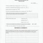 Bars Hunting Service, LLC reference letter form with numbered questions and a large comments box for user responses.