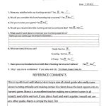 Questionnaire form titled 'BARS HUNTING SERVICE, LLC' with checkboxes and response lines, dated 11-26-2012, and a small Print Form stamp in the top right corner.
