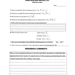 Reference letter form for Bars Hunting Service, LLC with questions and blank answer lines (printable form)