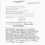MIKE-PAYNE-2022-REF-LTR 1 - Bars Hunting Service of Arizona | Arizona Guided Hunts, Arizona Hunting, | Elk, Deer, Mountain Lion, Bear, Antelope, Turkey, Waterfoul, Javelina Letterhead: BARS HUNTING SERVICE, LLC reference letter dated 8-30-2022, showing a printed questionnaire with Yes/No checkboxes and a handwritten remarks section below the form.