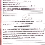 bear-17 - Bars Hunting Service of Arizona | Arizona Guided Hunts, Arizona Hunting, | Elk, Deer, Mountain Lion, Bear, Antelope, Turkey, Waterfoul, Javelina Scanned page of Bars Hunting Service, LLC Reference Letter form dated August 2017, with questions 1–8 and a large boxed area for reference comments.